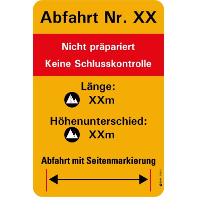 7460 S Abfahrtskleber Seitenmmarkierung DE
