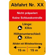 7461 S Abfahrtskleber Mittelmarkierung DE