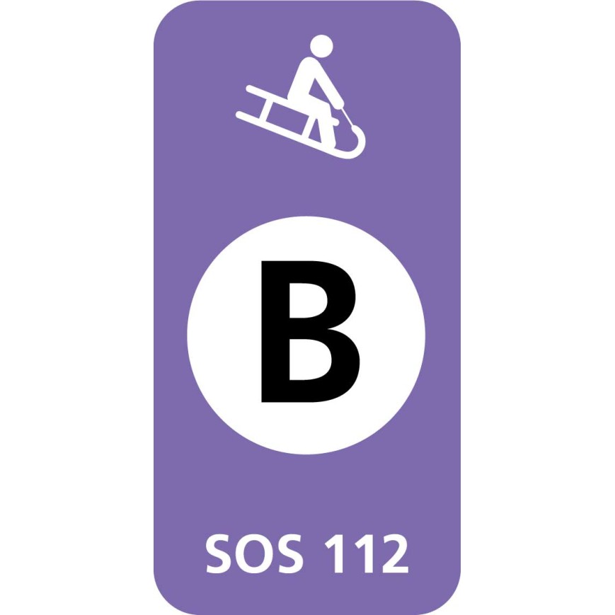 8666 D Schlitteltafel mit Piste schwarz (SOS 112)