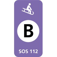 8666 D Schlitteltafel mit Piste schwarz (SOS 112)