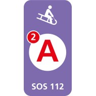 8667 D Schlitteltafel mit Piste rot (SOS 112)