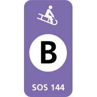 8666 D Schlitteltafel mit Piste schwarz (SOS 144)