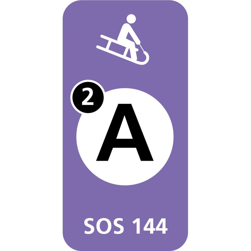 8669 D Schlitteltafel mit Piste schwarz (SOS 144)
