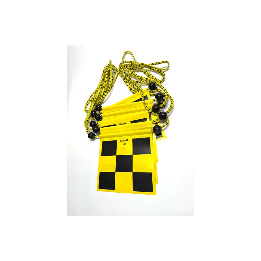 111 Wimpel-Seil / Gefahr / grosse Wimpel / 10 m