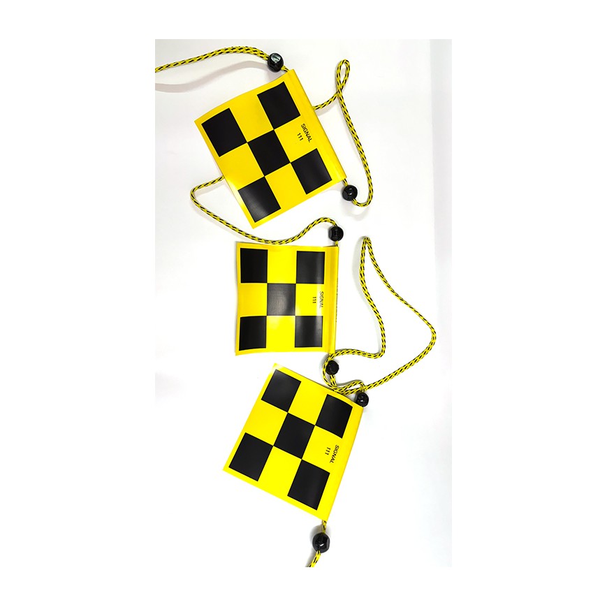 111 Wimpel-Seil / Gefahr / grosse Wimpel / 10 m