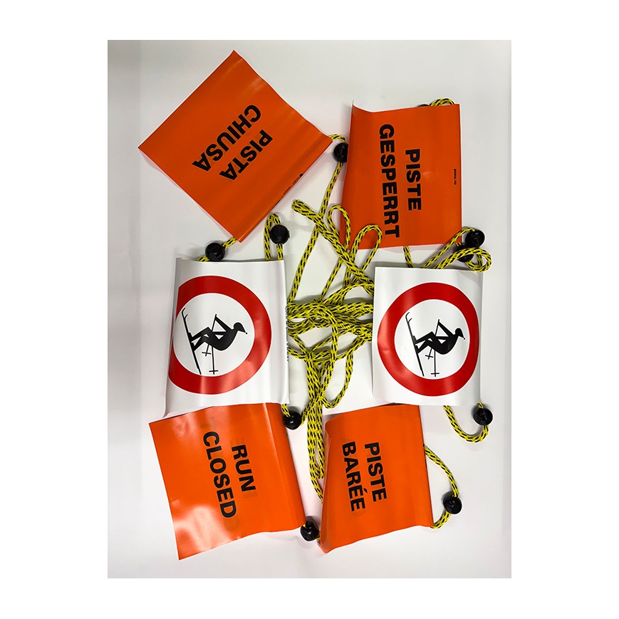 113 Wimpel-Seil / Piste gesperrt / 10 m