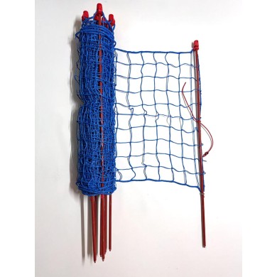 1375 Stocknetz 25 m / blau / 7 Stöcke