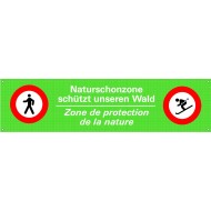 330 Signal-Band montiert auf Stöcke / Naturschonz.