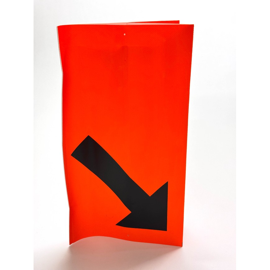 411 Nebel-Flex / Dreieck orange + Pfeil rechts