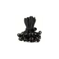 Kugel-Gummi-Halterung lang 20 cm / schwarz