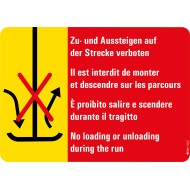 7527 S Anlagekleber Zu- und Aussteigen verboten