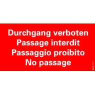 7609 A Anlagetafel Durchgang verboten