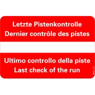 7616 A Anlagetafel Pistenkontrolle rot