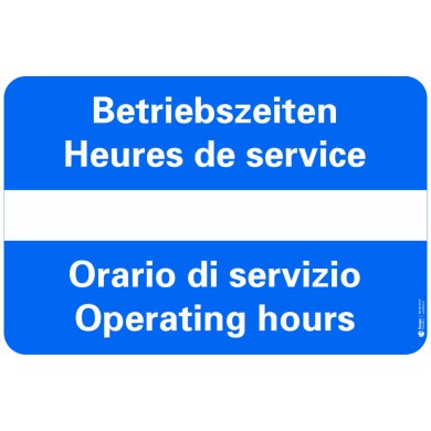 7605 A Anlagetafel Betriebszeiten