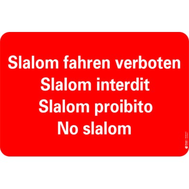 7603 A Anlagetafel Slalom verboten