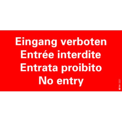 7608 S Anlagekleber Eingang verboten