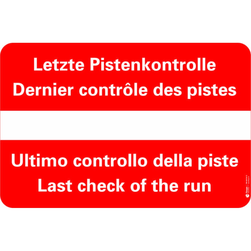 7616 S Anlagekleber Pistenkontrolle rot