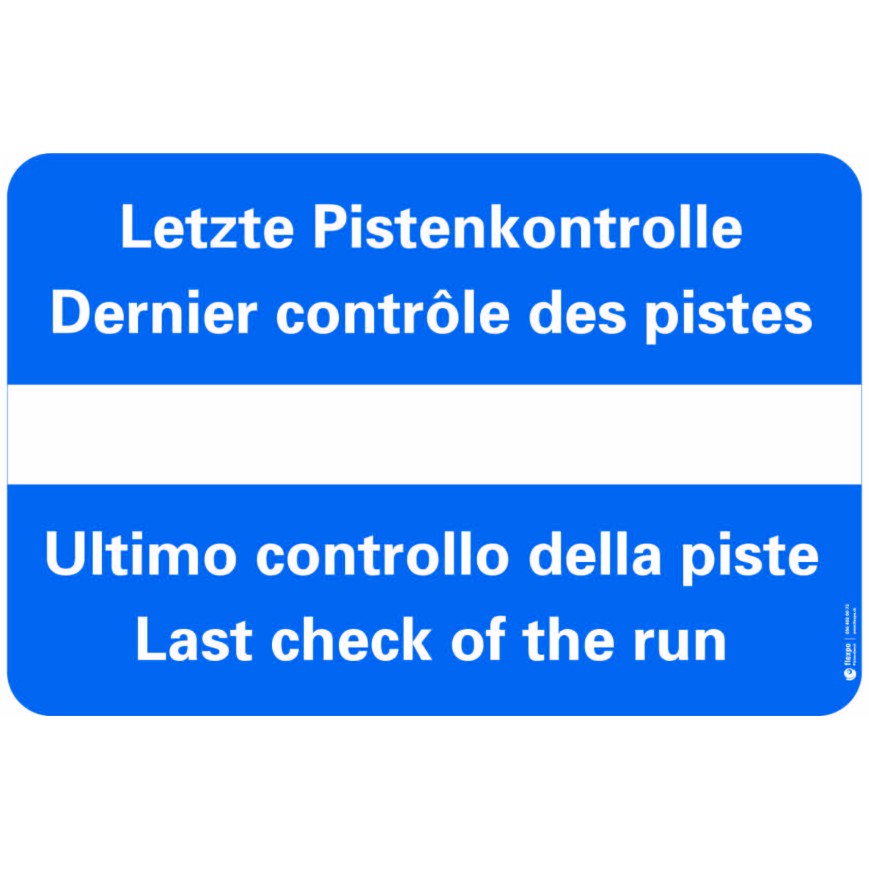 7606 S Anlagekleber Pistenkontrolle blau