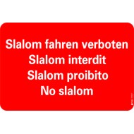 7603 S Anlagekleber Slalom verboten