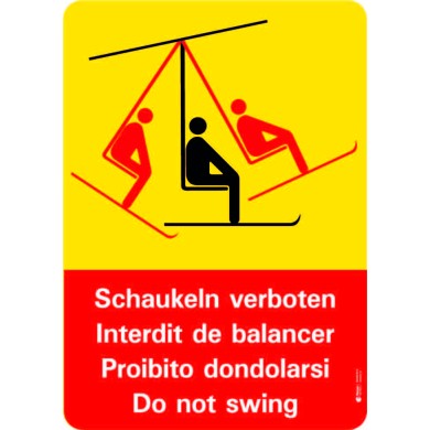 7516 S Anlagekleber Schaukeln verboten