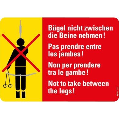 7520 A Anlagetafel Bügel nicht zwischen Beine