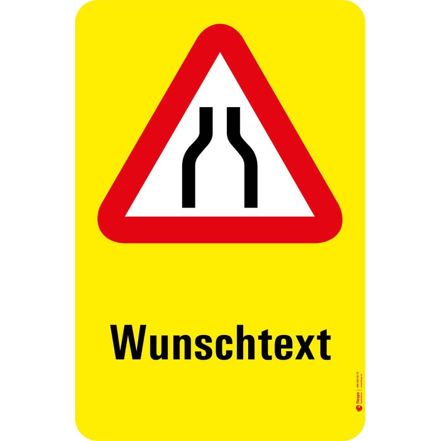 7003 A Gefahrentafel Engpass + Text