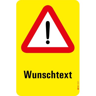 7002 A Gefahrentafel Achtung + Text