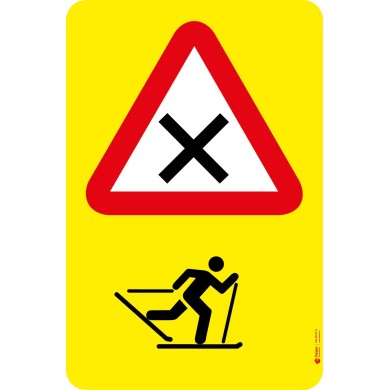 7001 A Gefahrentafel Kreuzung + Pikto