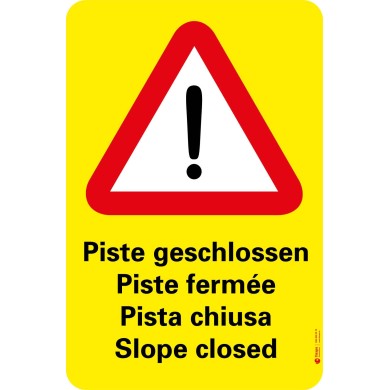 7015 A Gefahrentafel Piste geschlossen