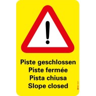 7015 A Gefahrentafel Piste geschlossen