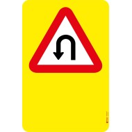 7013 A Gefahrentafel U-turn links