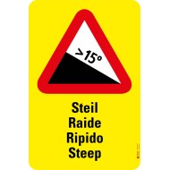 7012 A Gefahrentafel Gefälle 15°