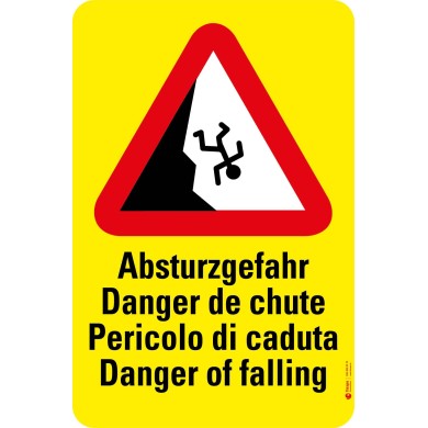 7011 A Gefahrentafel Absturzgefahr