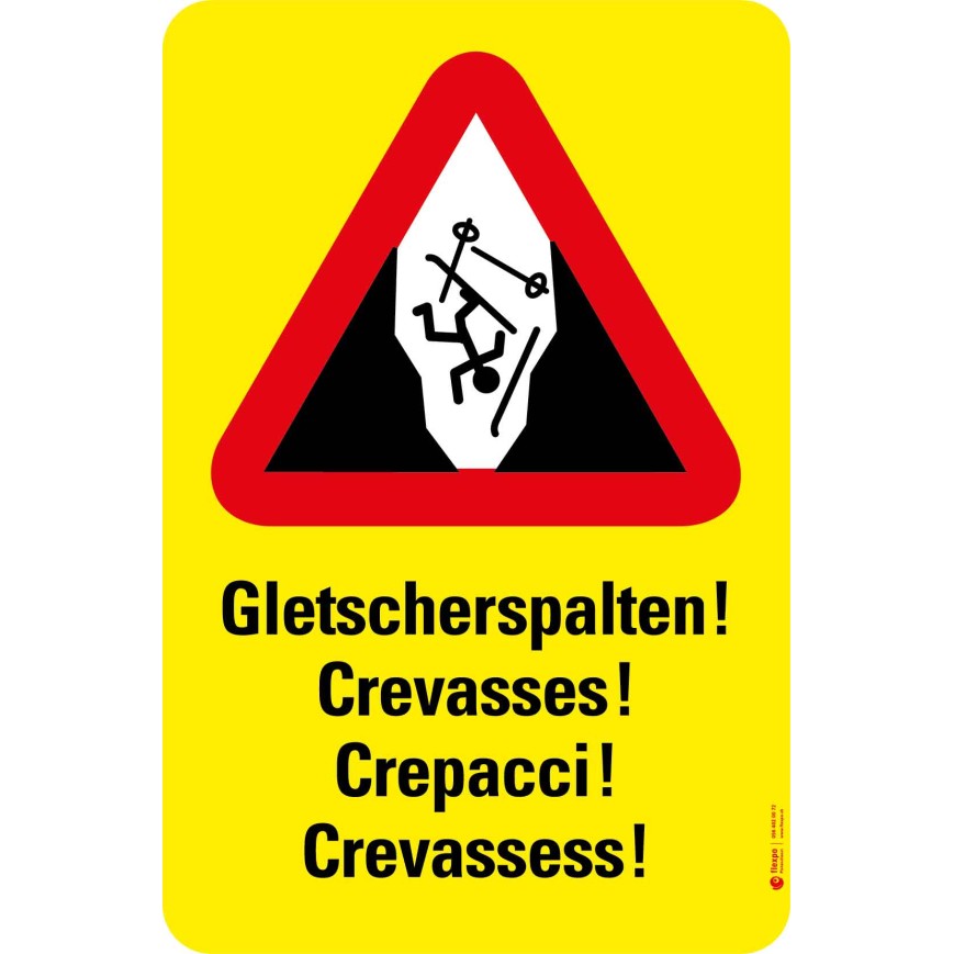 7009 A Gefahrentafel Gletscherspalten