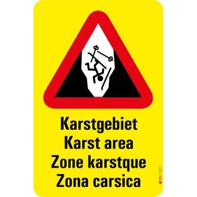 7010 S Gefahrenkleber Karstgebiet