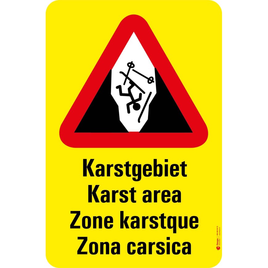 7010 S Gefahrenkleber Karstgebiet