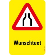 7003 S Gefahrenkleber Engpass + Text