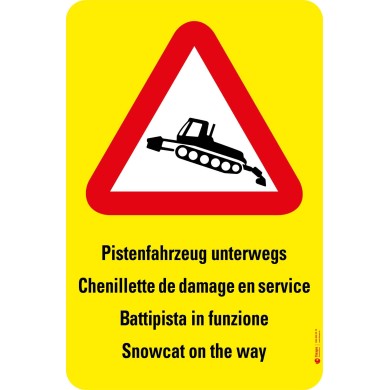 7005 S Gefahrenkleber Pistenfahrzeug