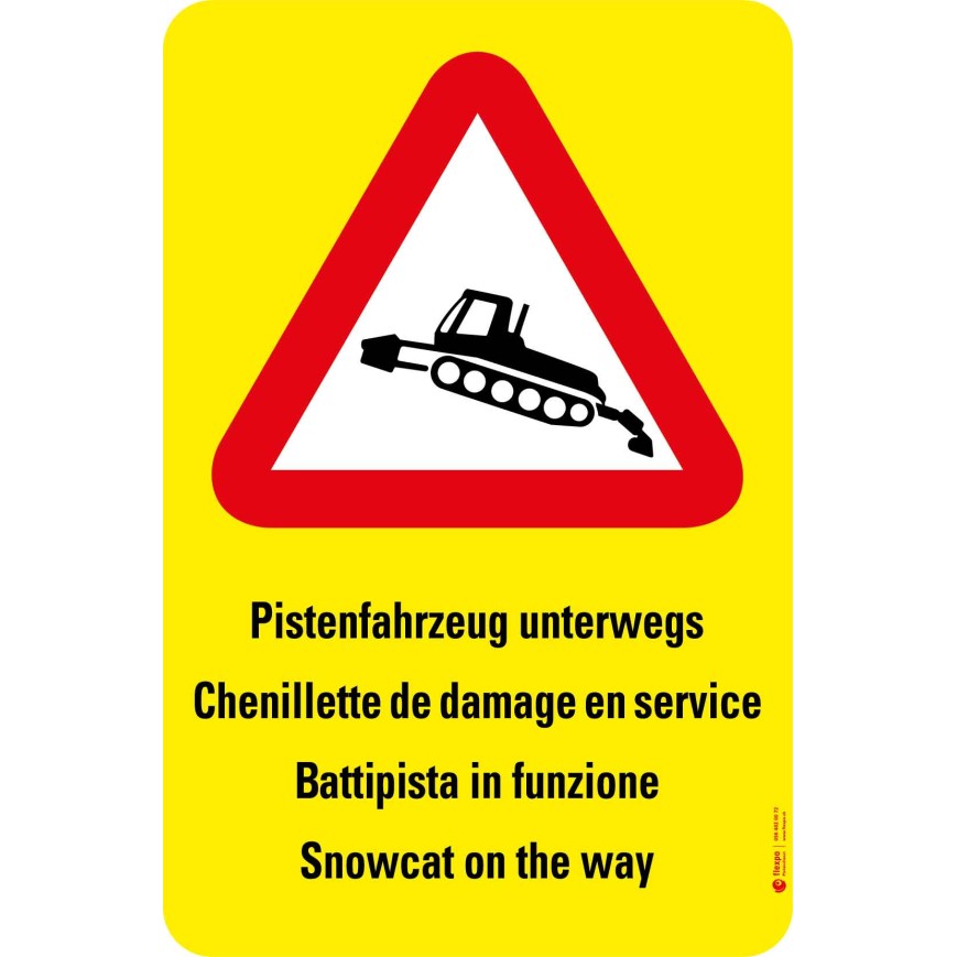 7005 S Gefahrenkleber Pistenfahrzeug