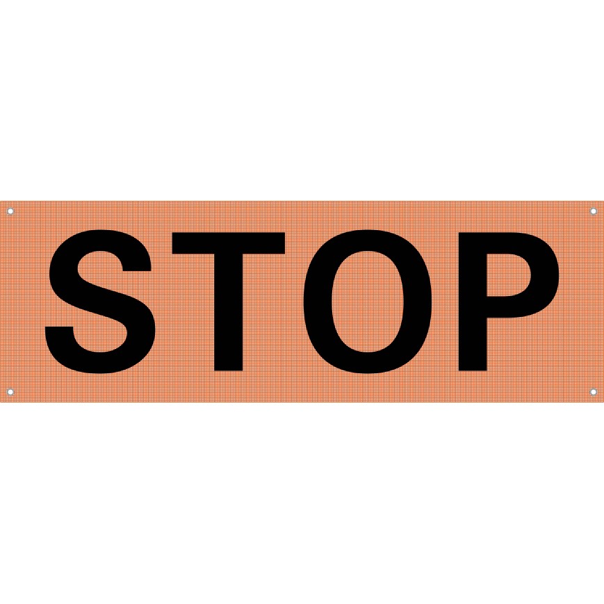 322 LQ Signal-Band montiert auf Stöcke / Stop