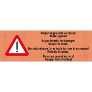 334 LQ Signal-Band montiert auf Stöcke / Absturzg.