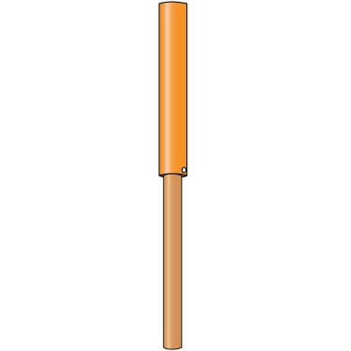 450 Pistenstangen-Hüllen / orange 50 cm