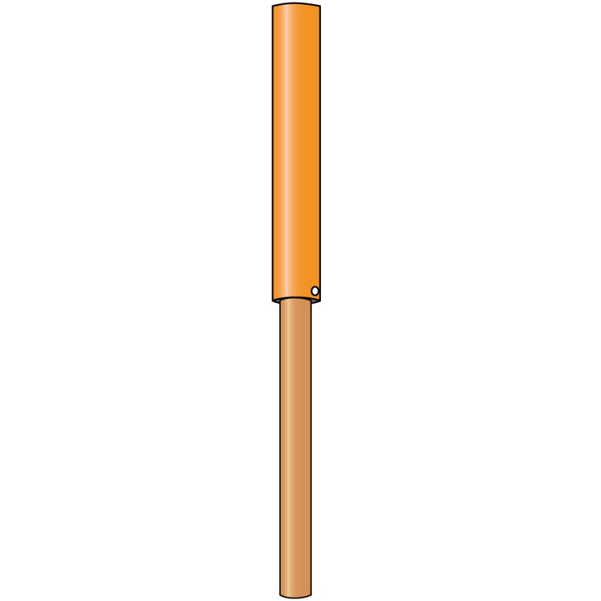 450 Pistenstangen-Hüllen / orange 50 cm