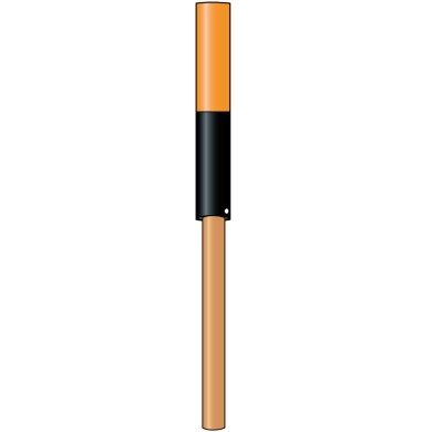 454 Pistenstangen-Hüllen / schwarz-orange 50:50