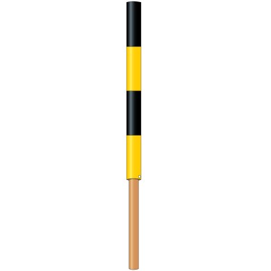 470 Pistenstangen-Hüllen / gelb-schwarz 100 cm