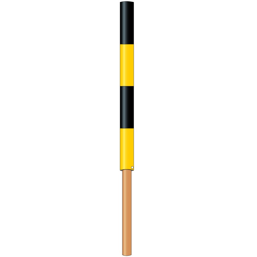 470 Pistenstangen-Hüllen / gelb-schwarz 100 cm