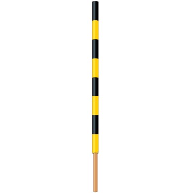 475 Pistenstangen-Hüllen / gelb-schwarz 200 cm