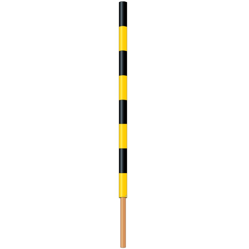 475 Pistenstangen-Hüllen / gelb-schwarz 200 cm