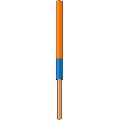 480 Pistenstangen-Hüllen / blau-orange 25:75