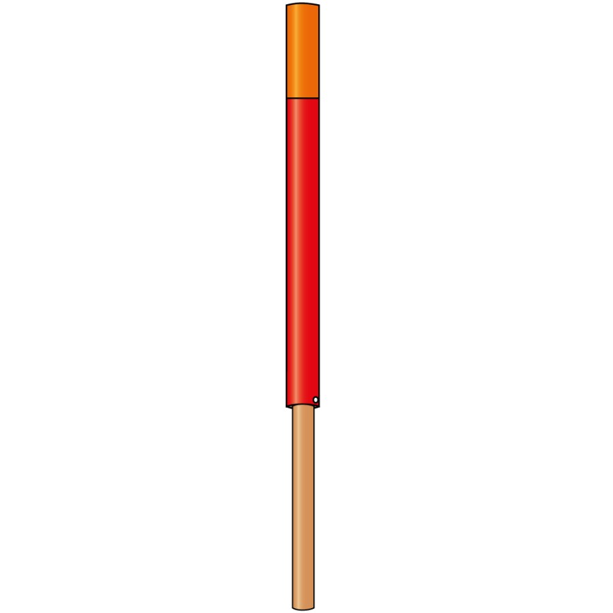 491 Pistenstangen-Hüllen / rot-orange 75:25